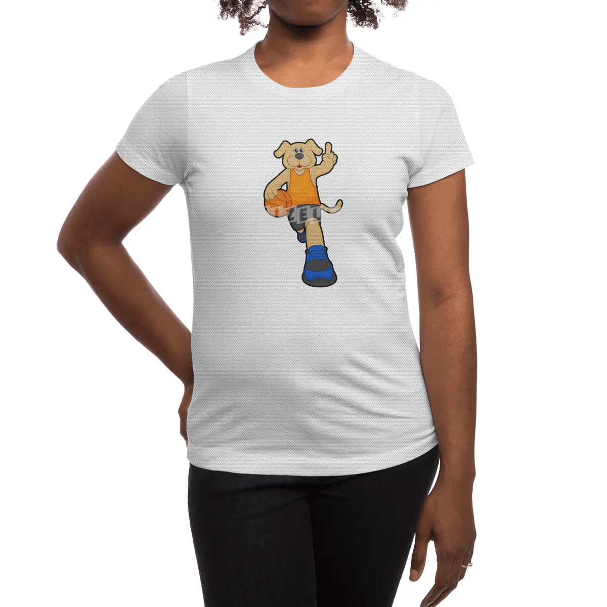 Dog as Basketball player with Basketball Spor T-Shirt