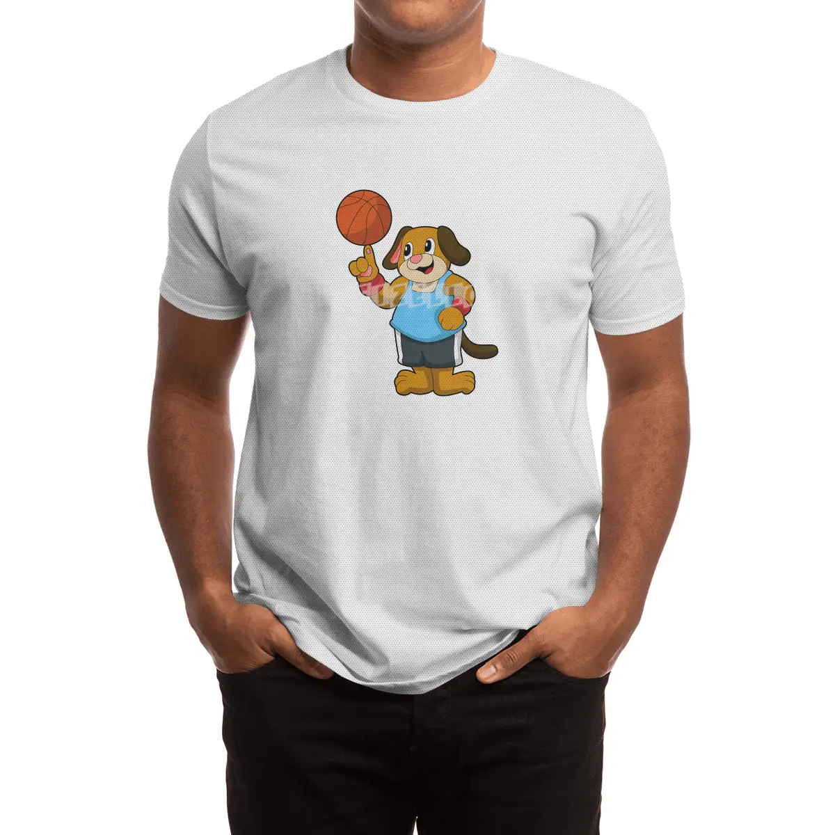 Dog as Basketball player with Basketball Spor T-Shirt