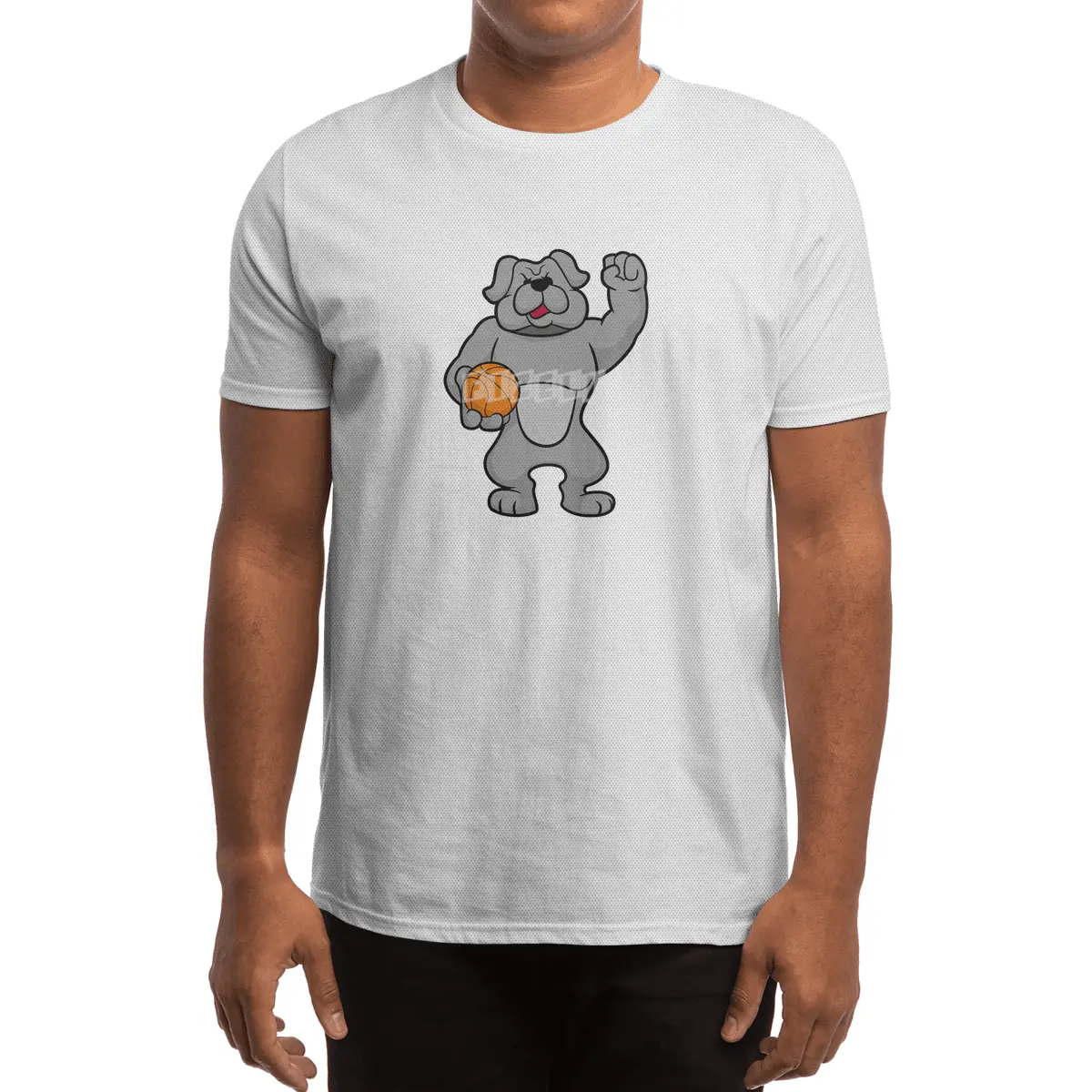 Dog as Basketball player with Basketball ball Spor T-Shirt