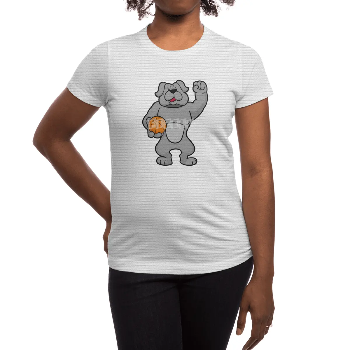 Dog as Basketball player with Basketball ball Spor T-Shirt