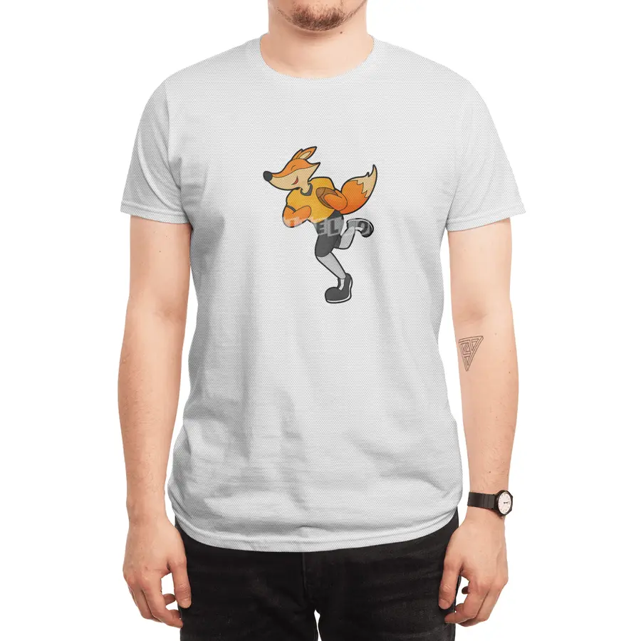 Fox as Football player with Football Spor T-Shirt