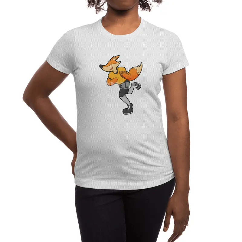 Fox as Football player with Football Spor T-Shirt