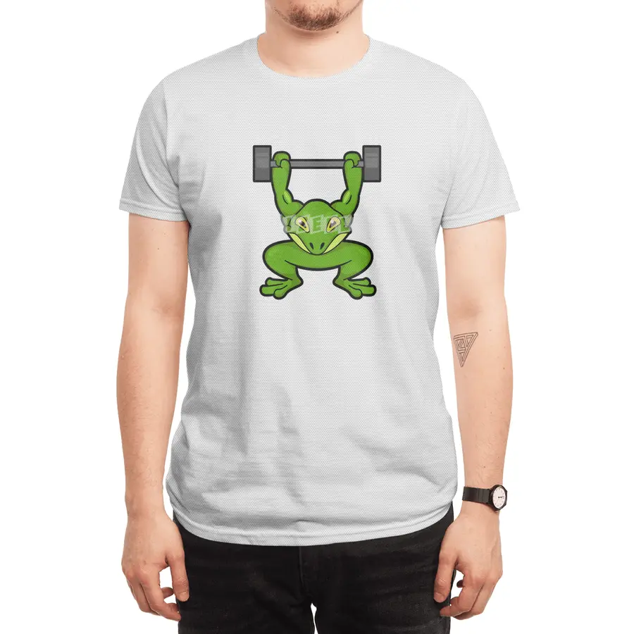 Frog at Bodybuilding with Barbell Spor T-Shirt