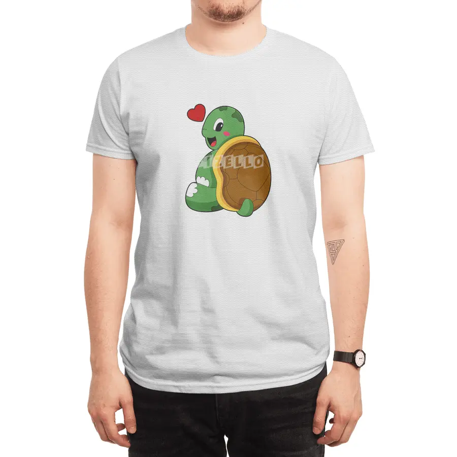 Turtle with Heart Spor T-Shirt