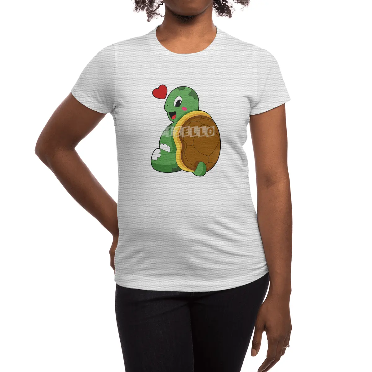 Turtle with Heart Spor T-Shirt