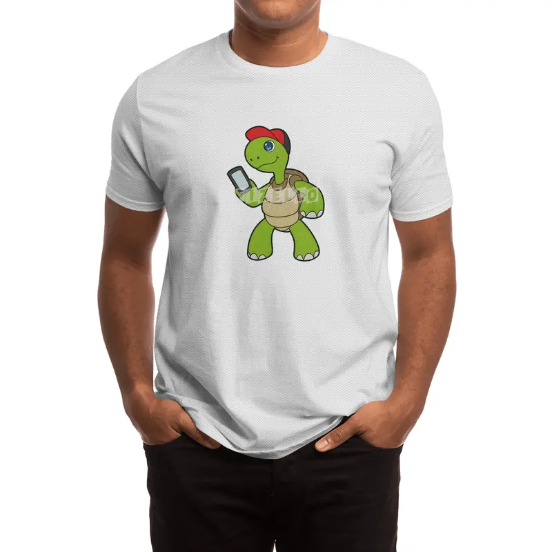 Turtle with Phone & Hat Spor T-Shirt