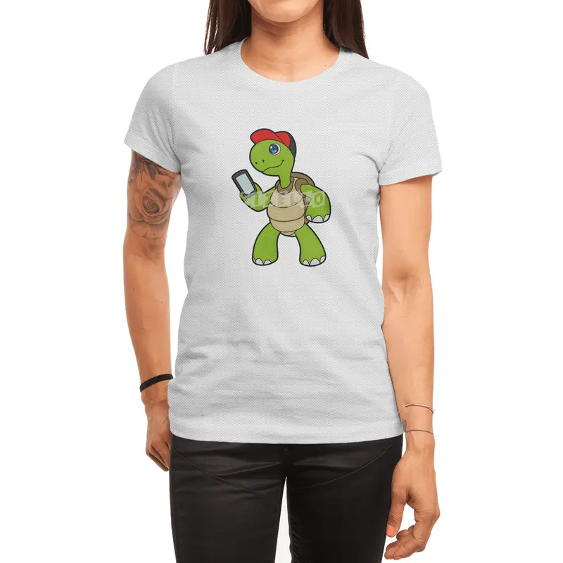 Turtle with Phone & Hat Spor T-Shirt