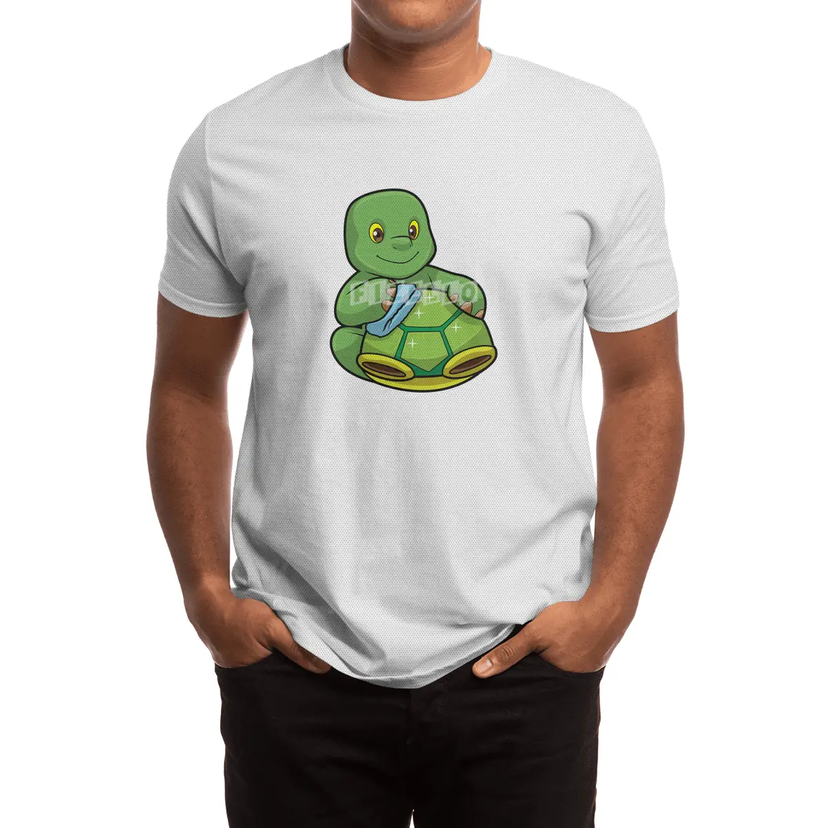 Turtle with Shell & Cleaning rag Spor T-Shirt