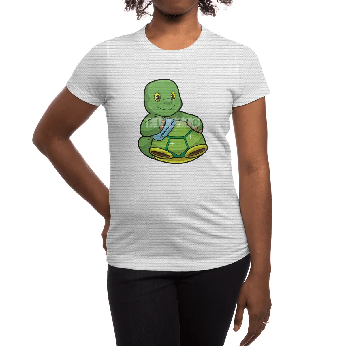 Turtle with Shell & Cleaning rag Spor T-Shirt