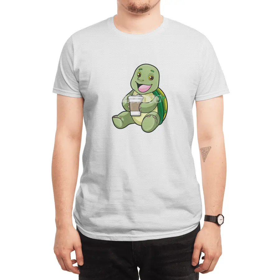 Turtle with Shell & Coffee to go Spor T-Shirt