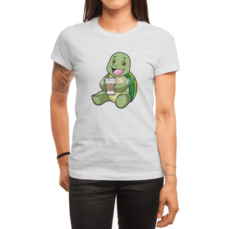 Turtle with Shell & Coffee to go Spor T-Shirt