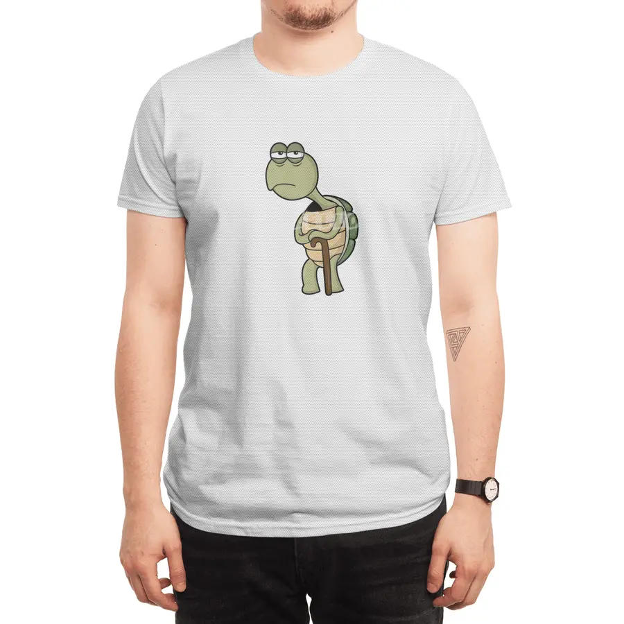 Turtle with Shell & Walking stick Spor T-Shirt