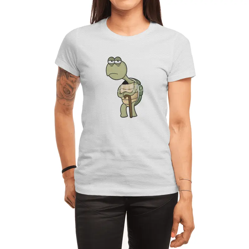 Turtle with Shell & Walking stick Spor T-Shirt