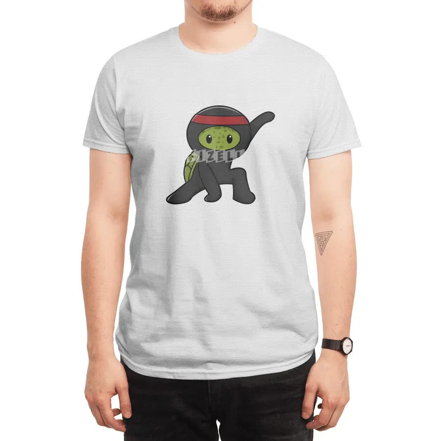 Turtle with Shell as Ninja Spor T-Shirt