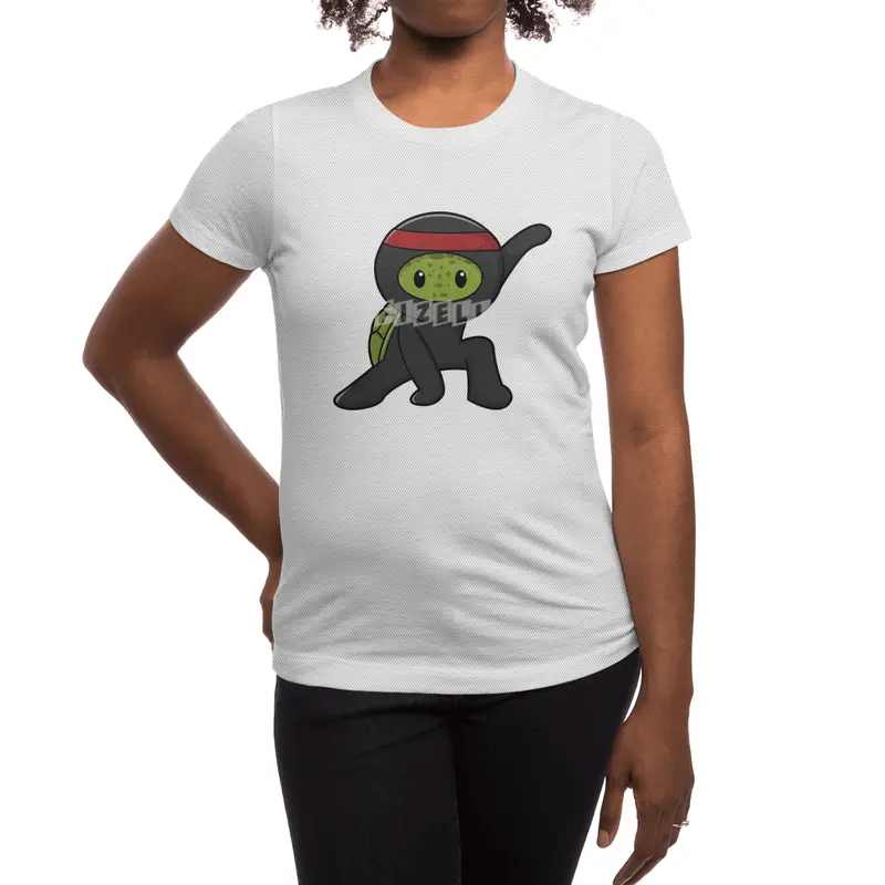 Turtle with Shell as Ninja Spor T-Shirt