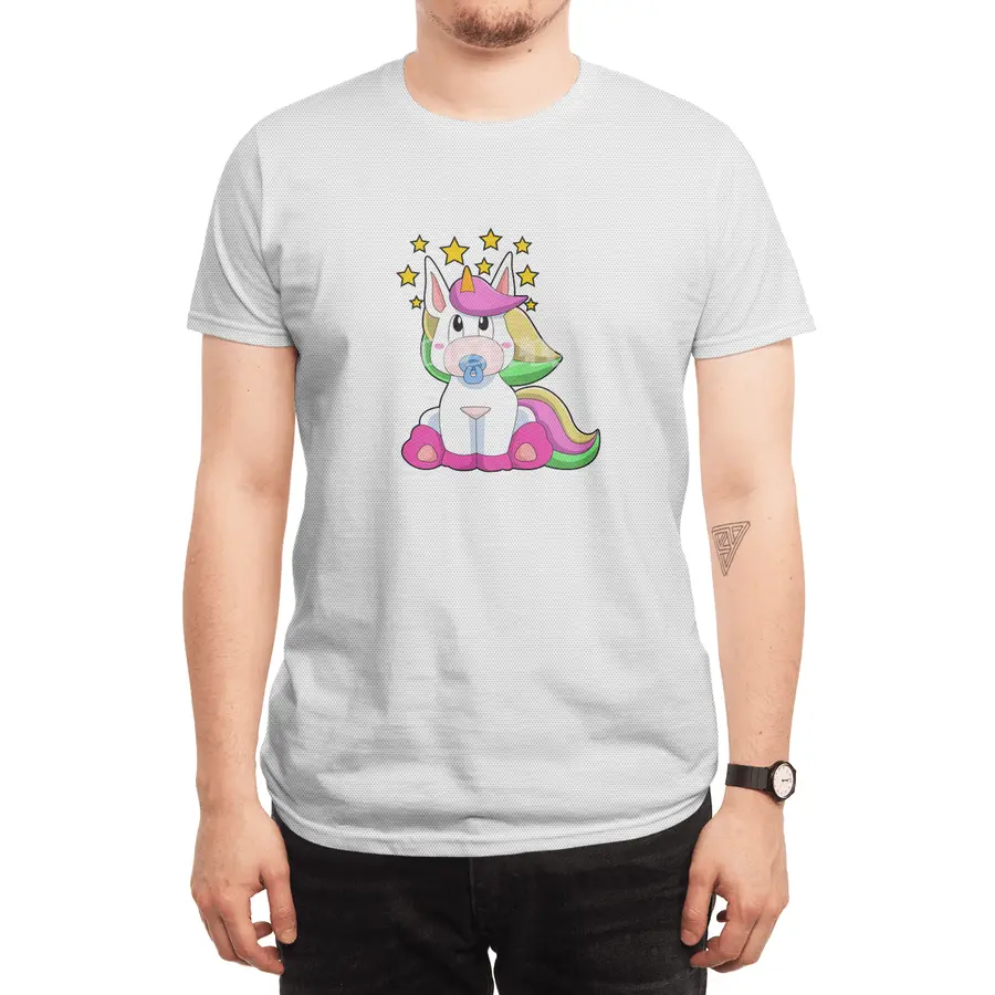 Unicorn as Baby with Pacifier Spor T-Shirt