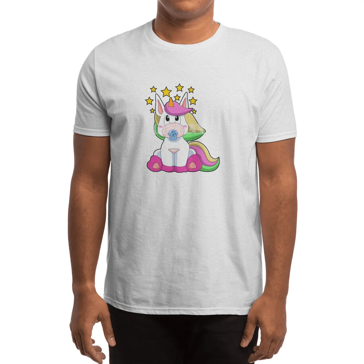 Unicorn as Baby with Pacifier Spor T-Shirt