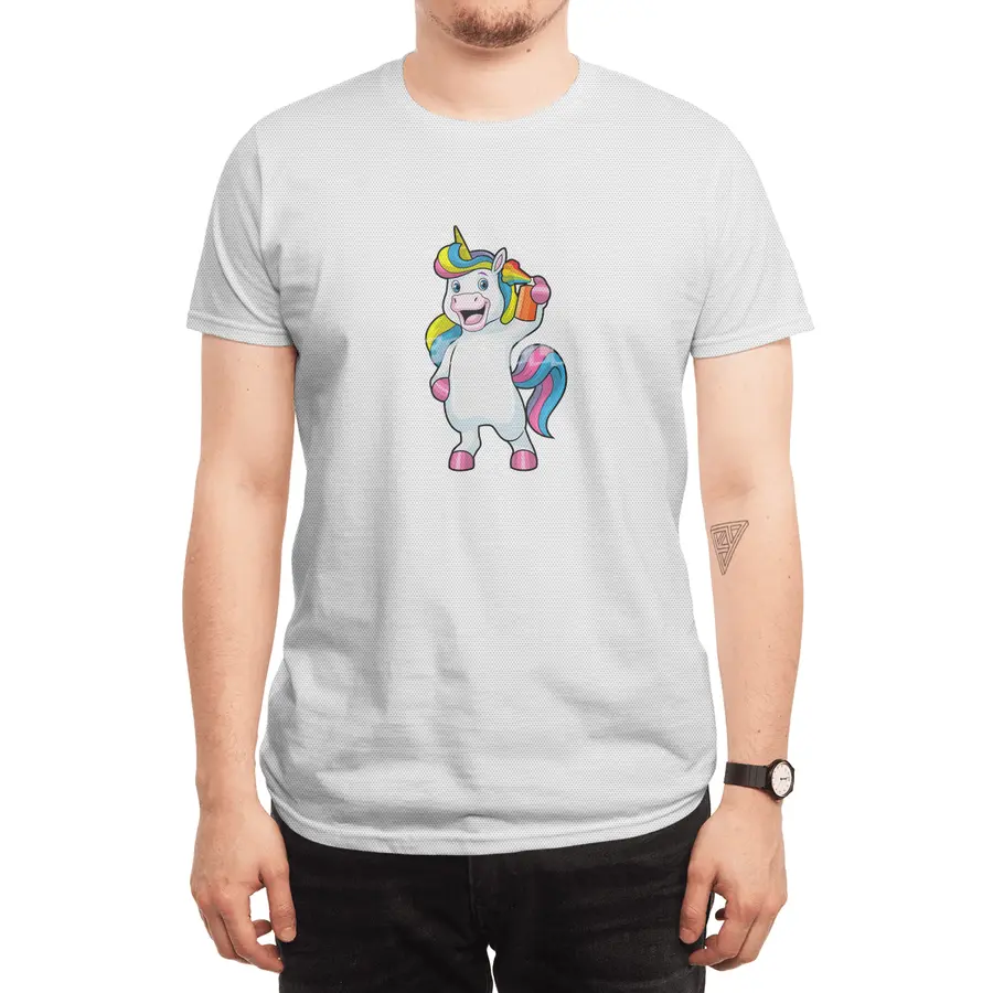 Unicorn as Hairdresser with Hairspray Spor T-Shirt