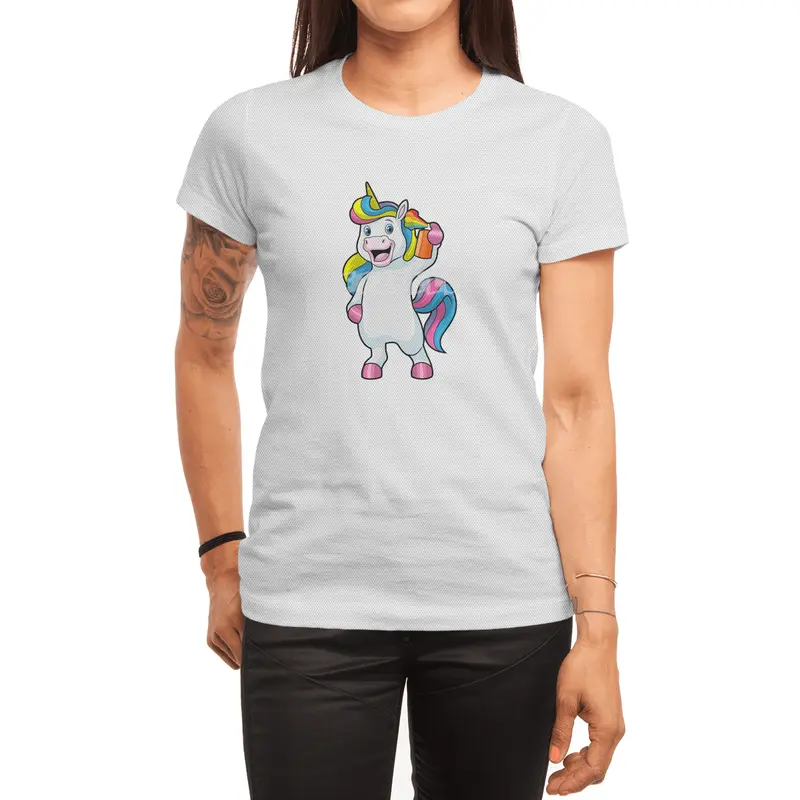 Unicorn as Hairdresser with Hairspray Spor T-Shirt