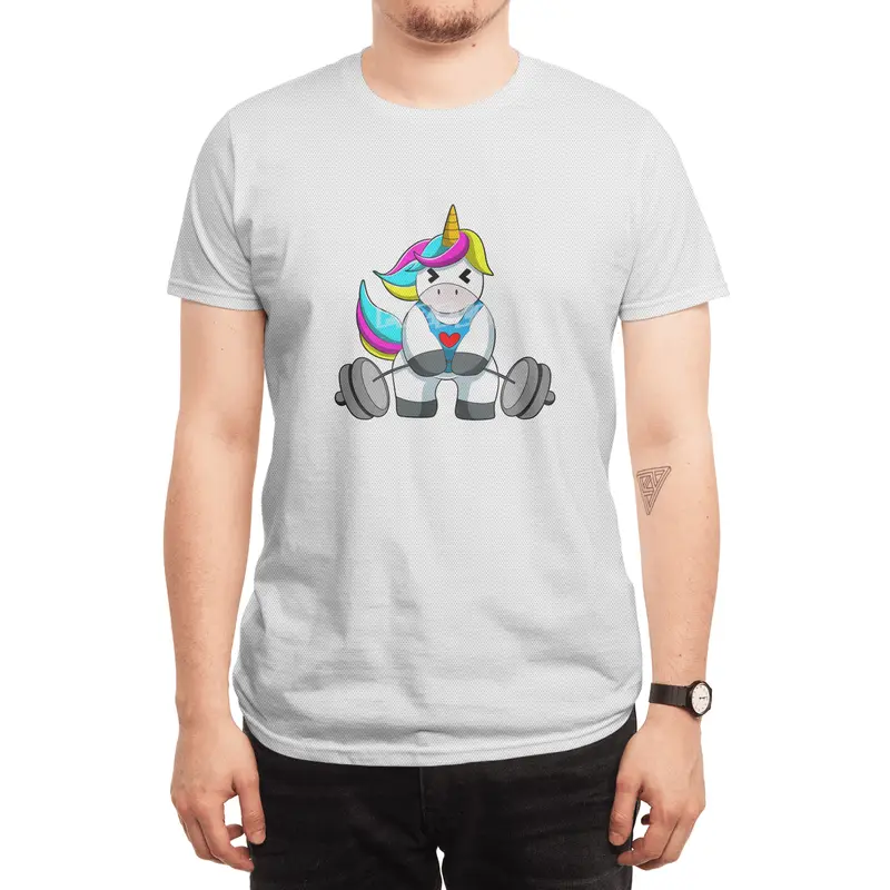 Unicorn at Strength training with Dumbbell Spor T-Shirt