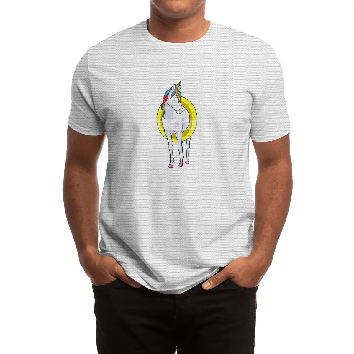 Unicorn at Swimming with Swim ring Spor T-Shirt
