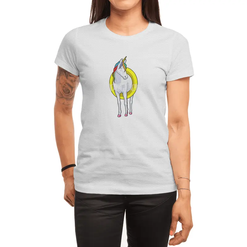 Unicorn at Swimming with Swim ring Spor T-Shirt