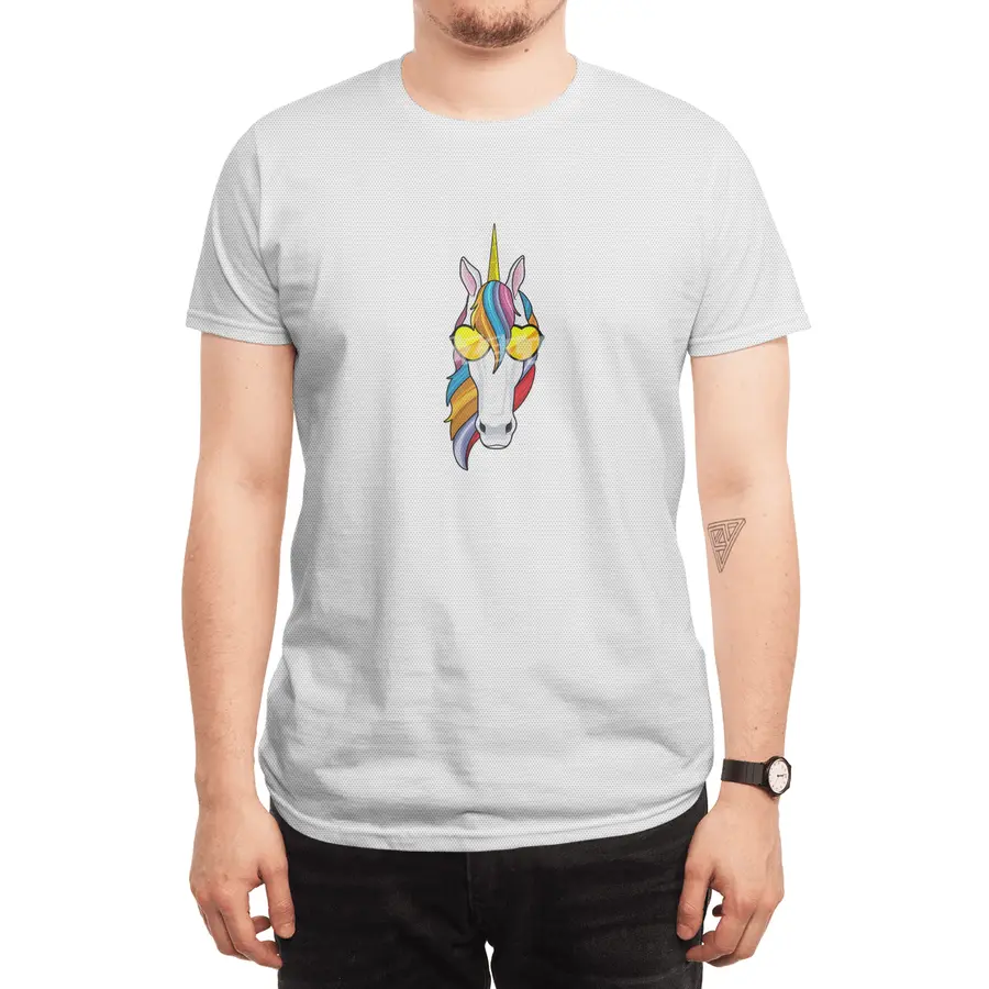 Unicorn with Sunglasses Spor T-Shirt