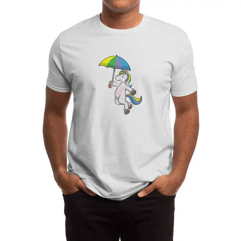 Unicorn with Umbrella Spor T-Shirt