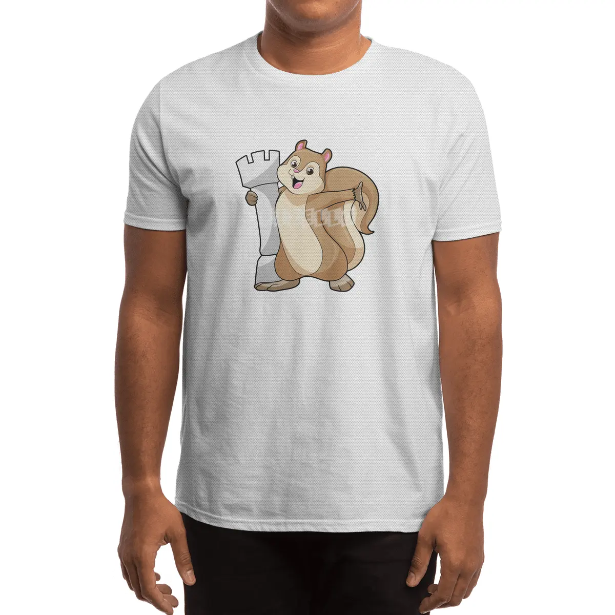 Squirrel at Chess with Chess piece King Spor T-Shirt