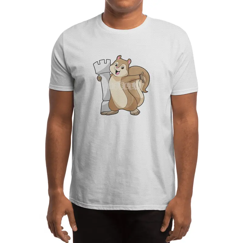 Squirrel at Chess with Chess piece King Spor T-Shirt