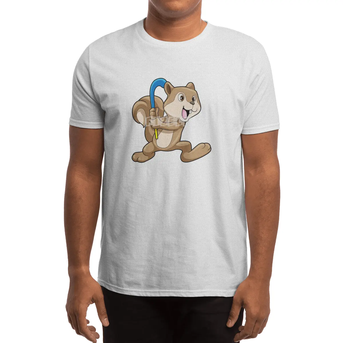 Squirrel at Field hockey with Hockey stick Spor T-Shirt