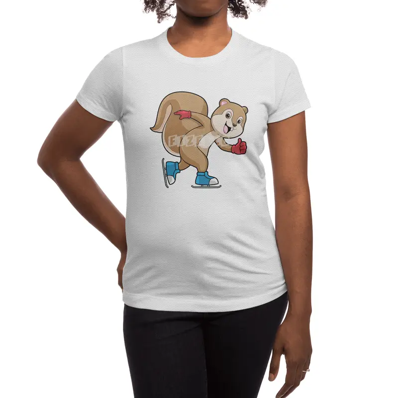 Squirrel at Ice skating with Ice skates Spor T-Shirt