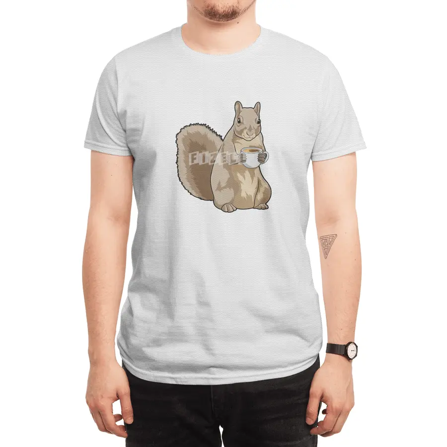 Squirrel with Cup of Coffee Spor T-Shirt