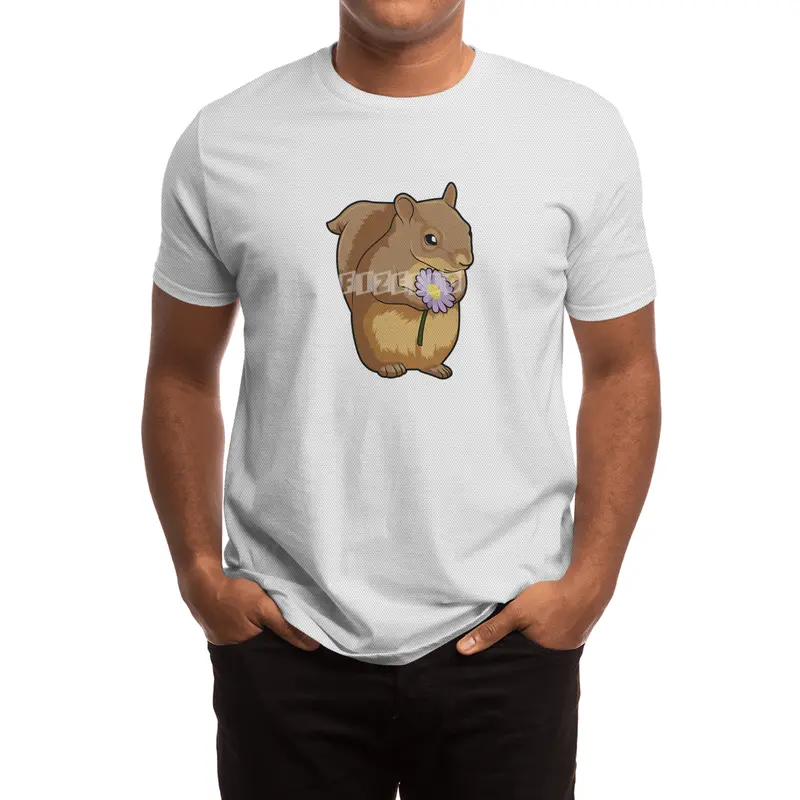 Squirrel with purple Flower Spor T-Shirt
