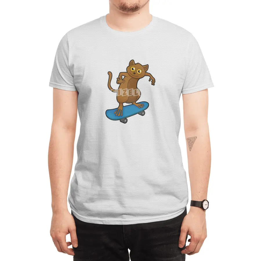 Tarsier as Skater with Skateboard Spor T-Shirt