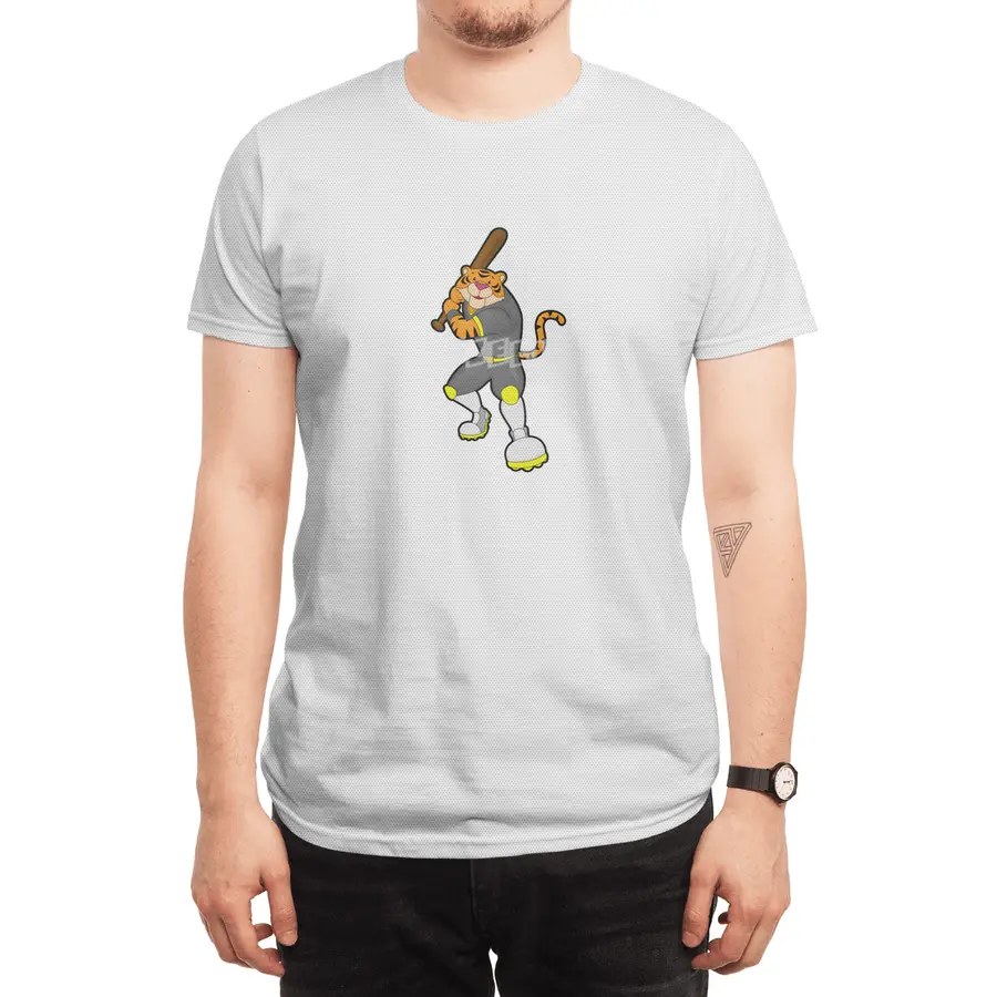 Tiger as Baseball player with Baseball bat Spor T-Shirt