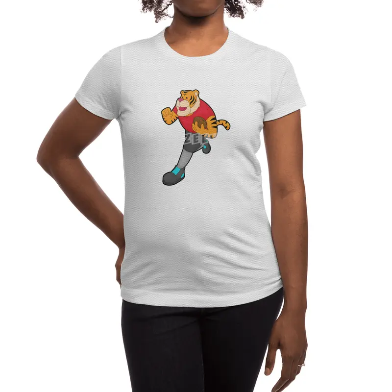 Tiger as Football player with Football Spor T-Shirt