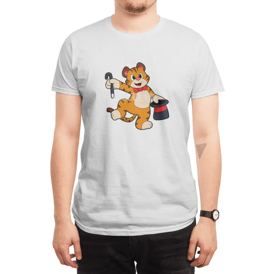 Tiger as Gentleman with Hat Spor T-Shirt