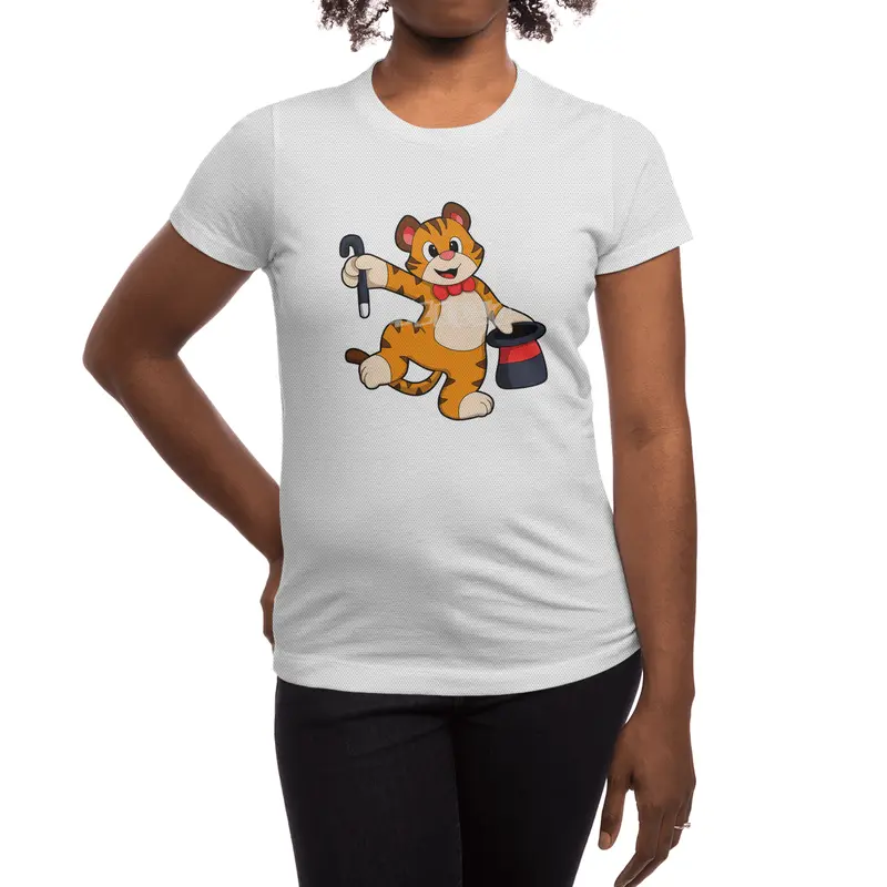 Tiger as Gentleman with Hat Spor T-Shirt