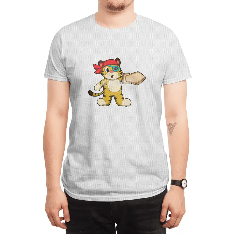 Tiger as Pirate with Eye patch & Sword Spor T-Shirt