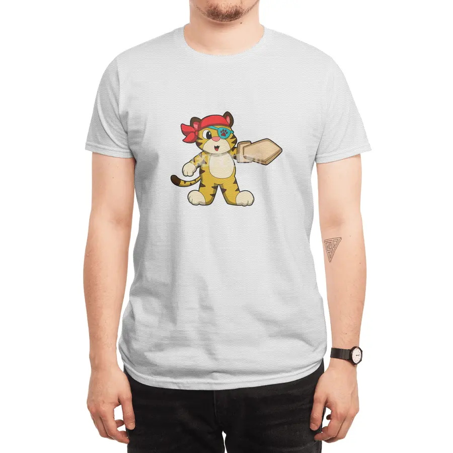 Tiger as Pirate with Eye patch & Sword Spor T-Shirt