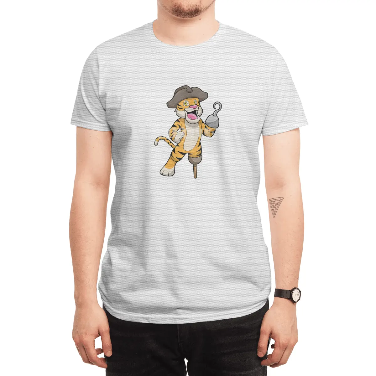 Tiger as Pirate with Wooden leg & Hooked hand Spor T-Shirt