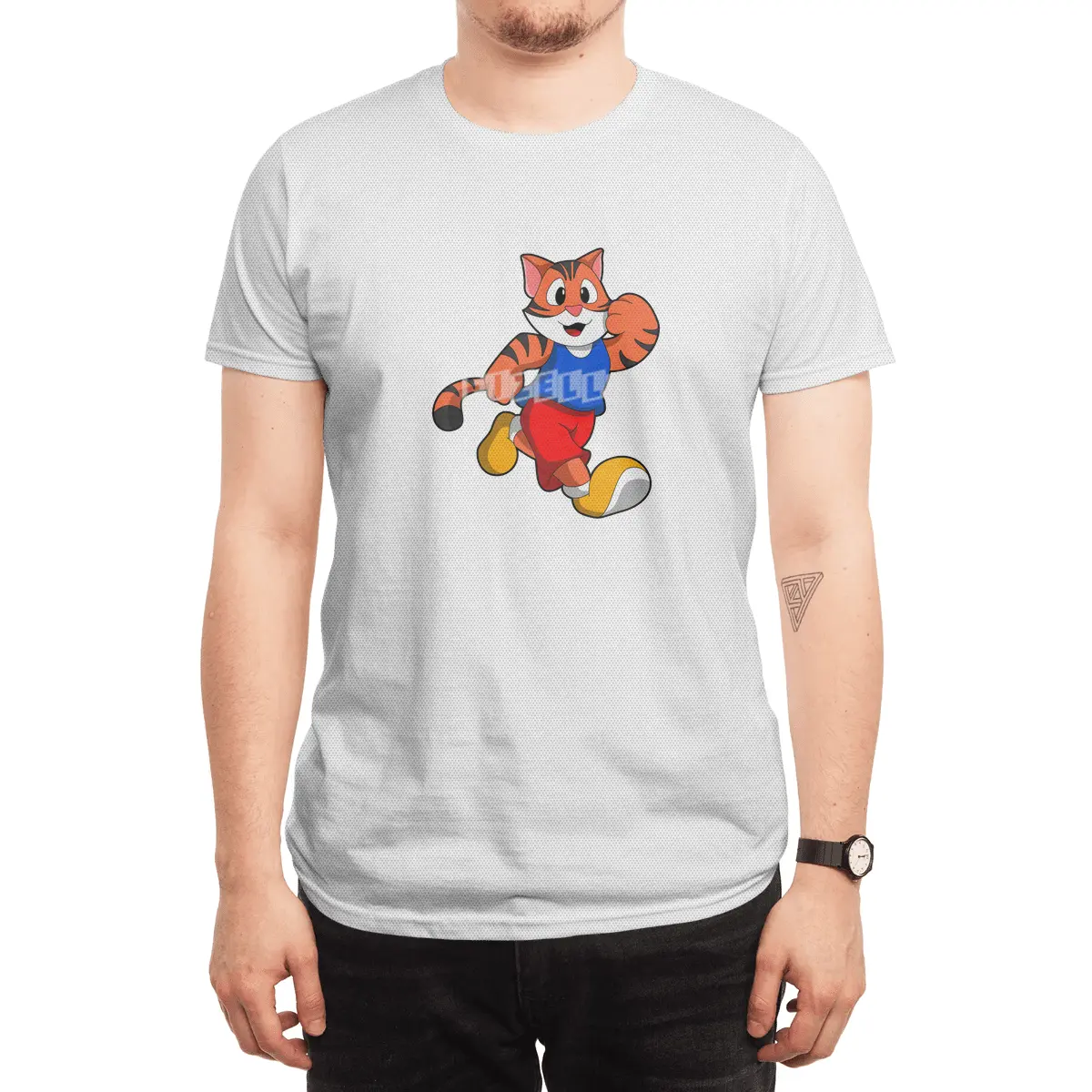 Tiger as Runner at Jogging Spor T-Shirt