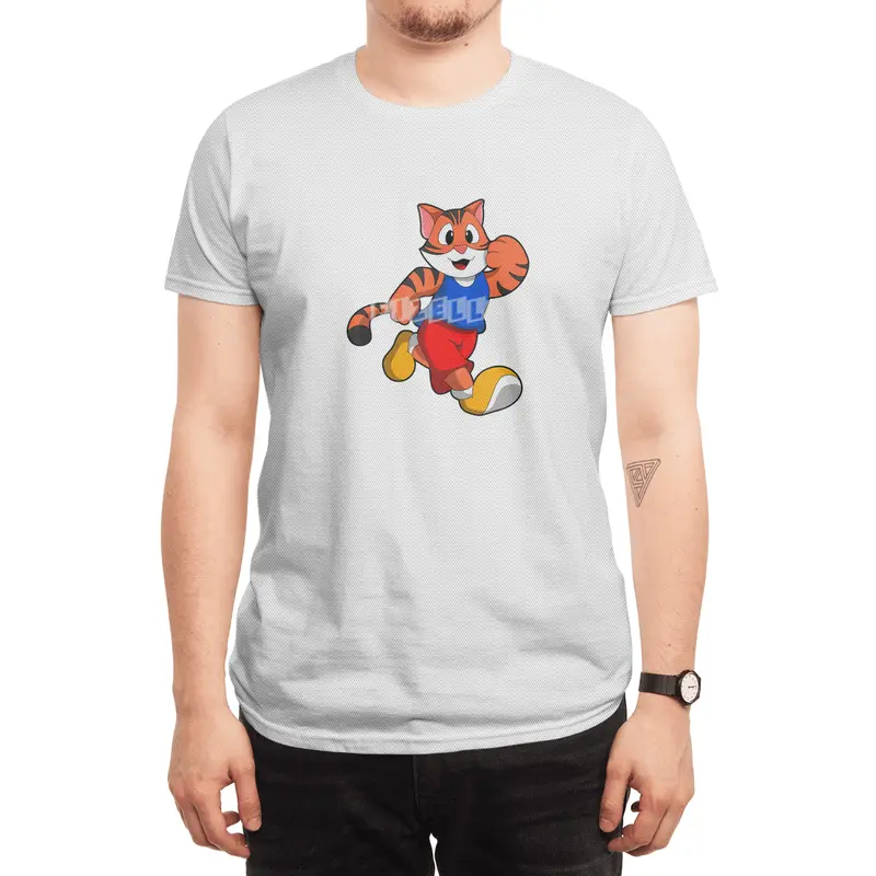 Tiger as Runner at Jogging Spor T-Shirt