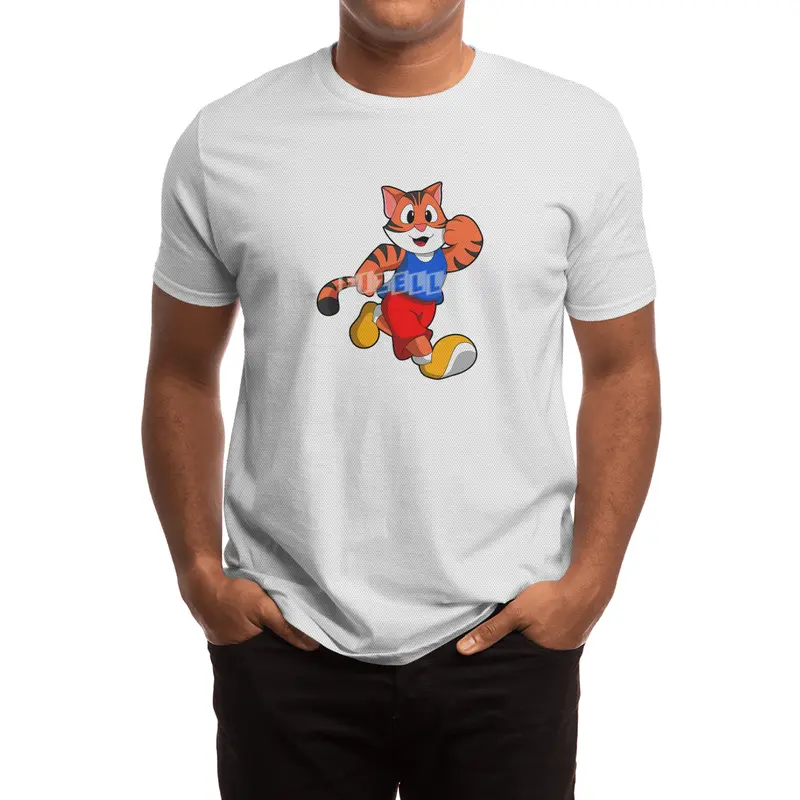 Tiger as Runner at Jogging Spor T-Shirt