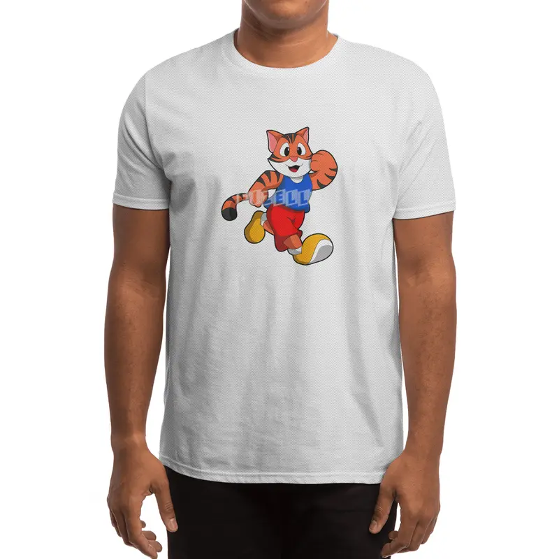 Tiger as Runner at Jogging Spor T-Shirt