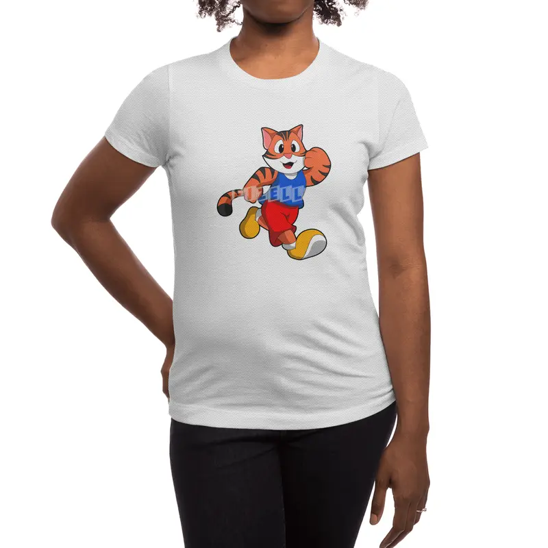 Tiger as Runner at Jogging Spor T-Shirt