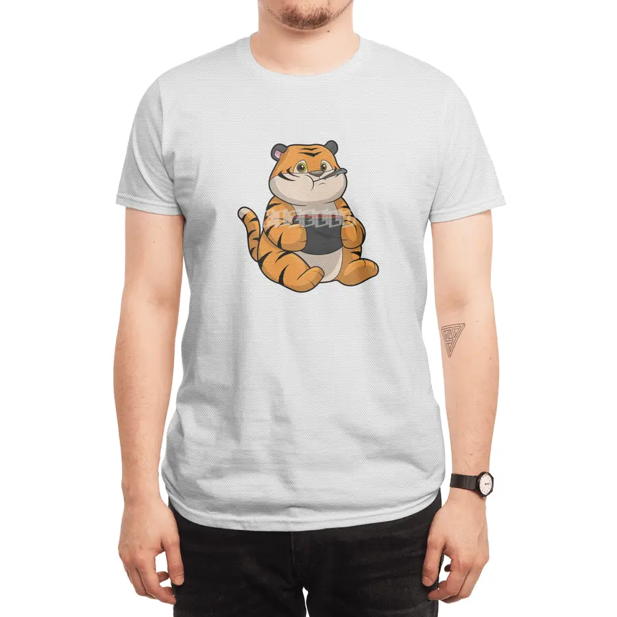Tiger at Eating with Bowl Spor T-Shirt