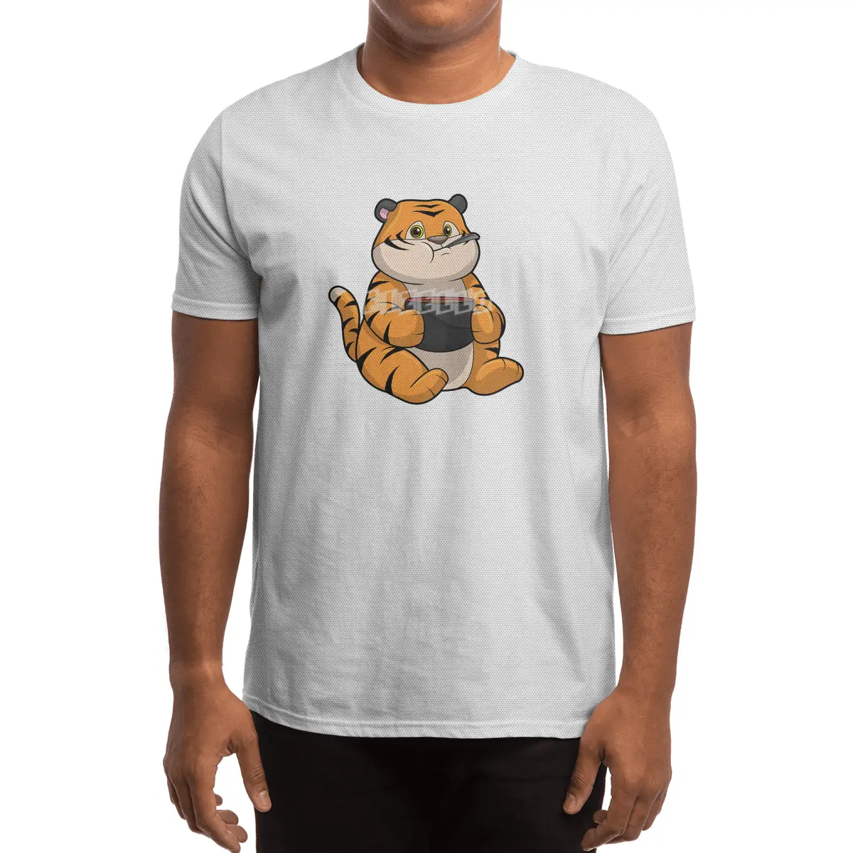 Tiger at Eating with Bowl Spor T-Shirt