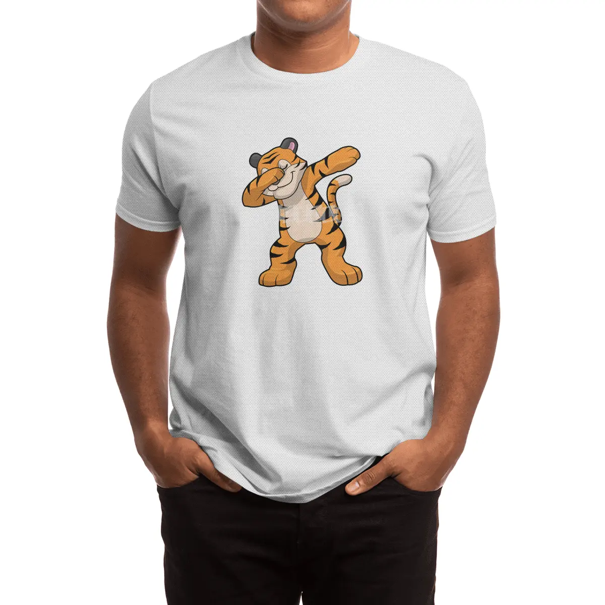 Tiger at Hip Hop Dance Dab Spor T-Shirt